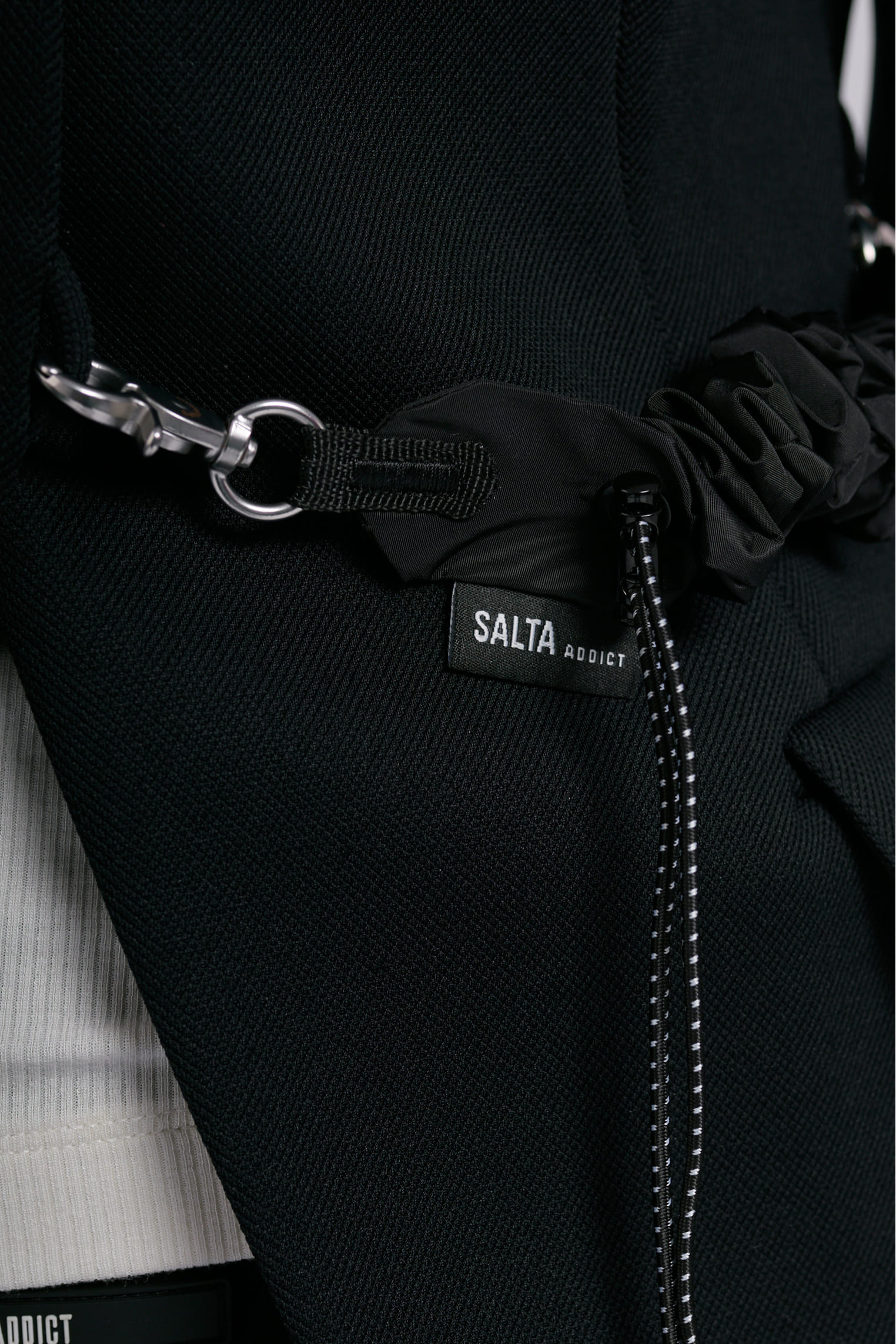 Black belt A0079/coat fabric
