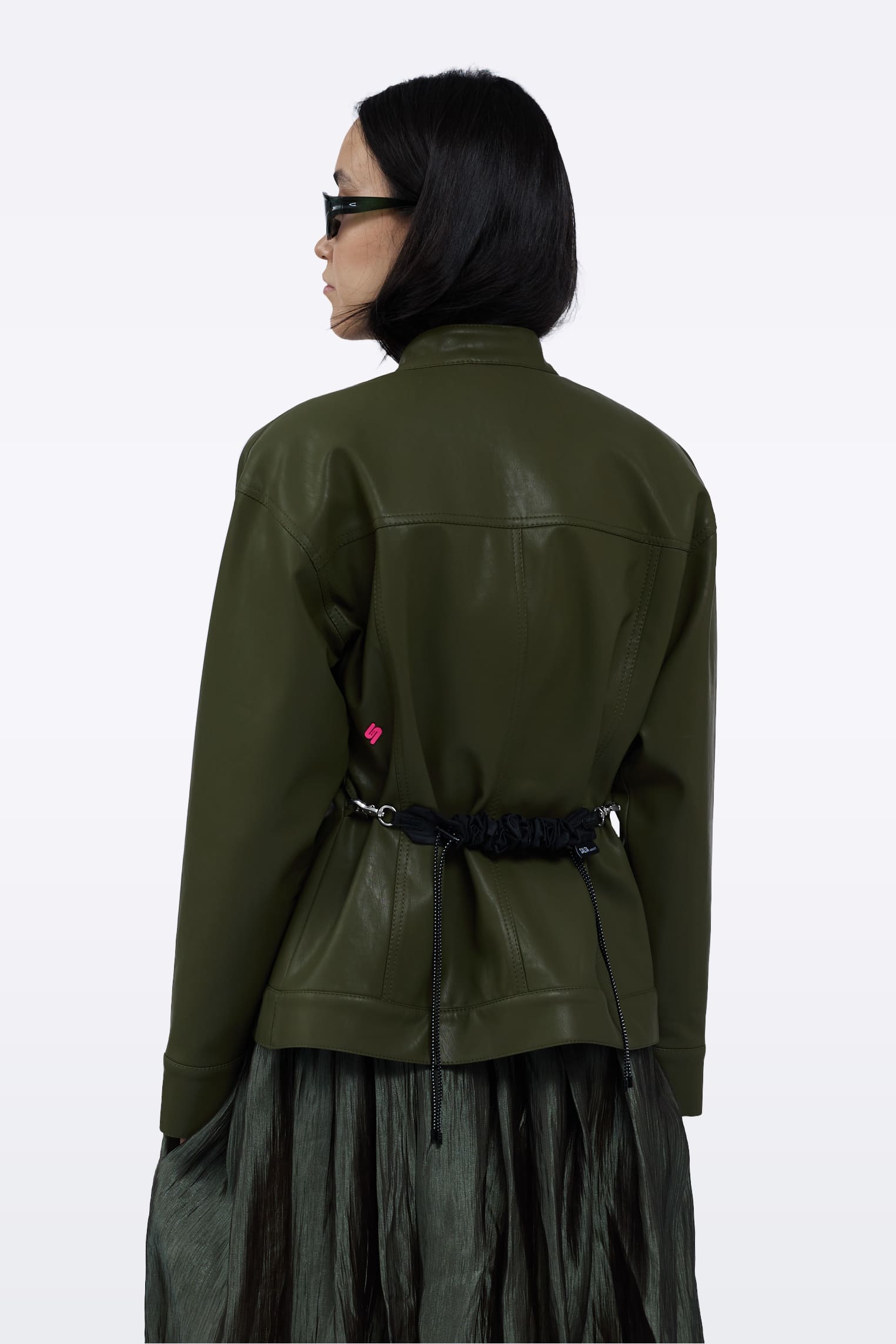 Khaki jacket J0086/Ecokozha