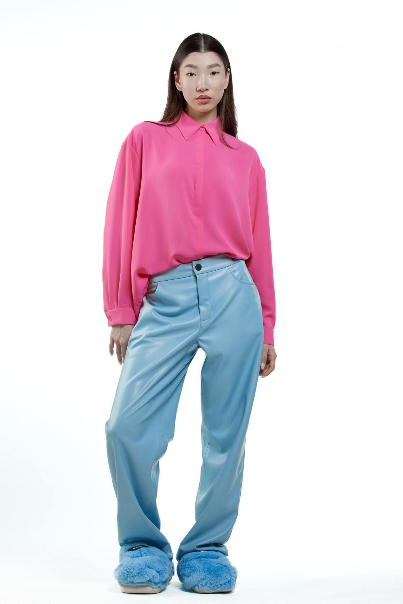 Рубашка розовая T0035/Silk