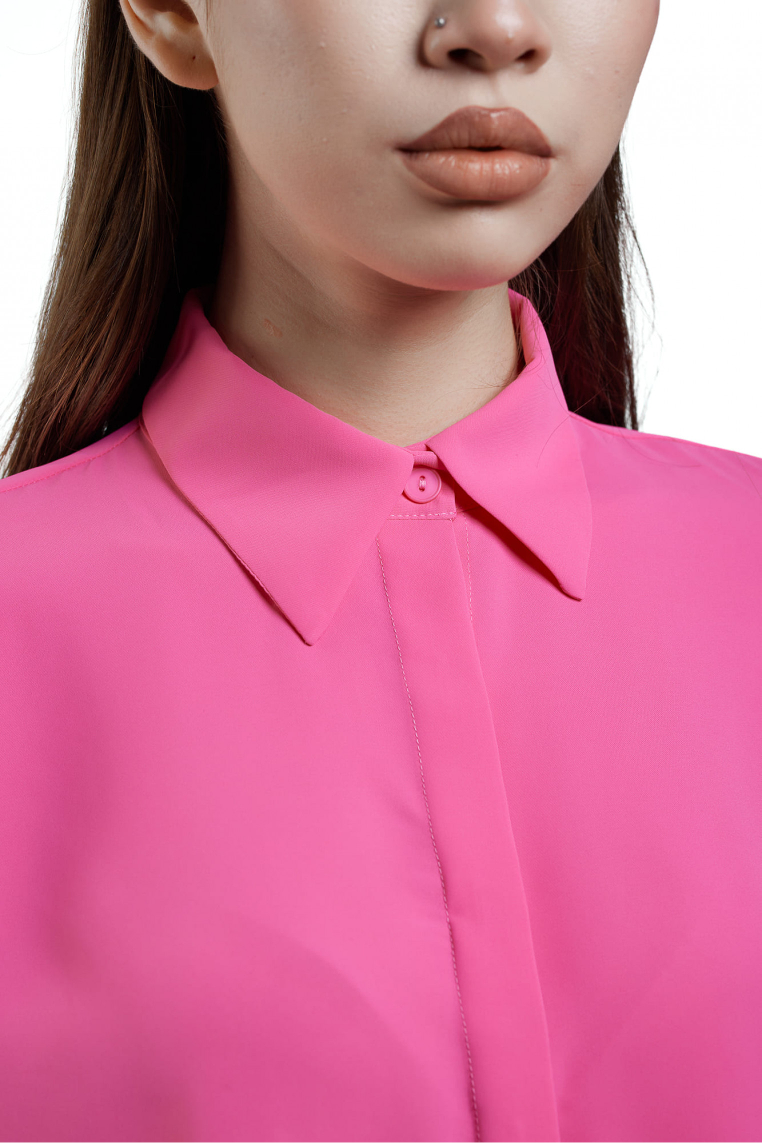 Рубашка розовая T0035/Silk