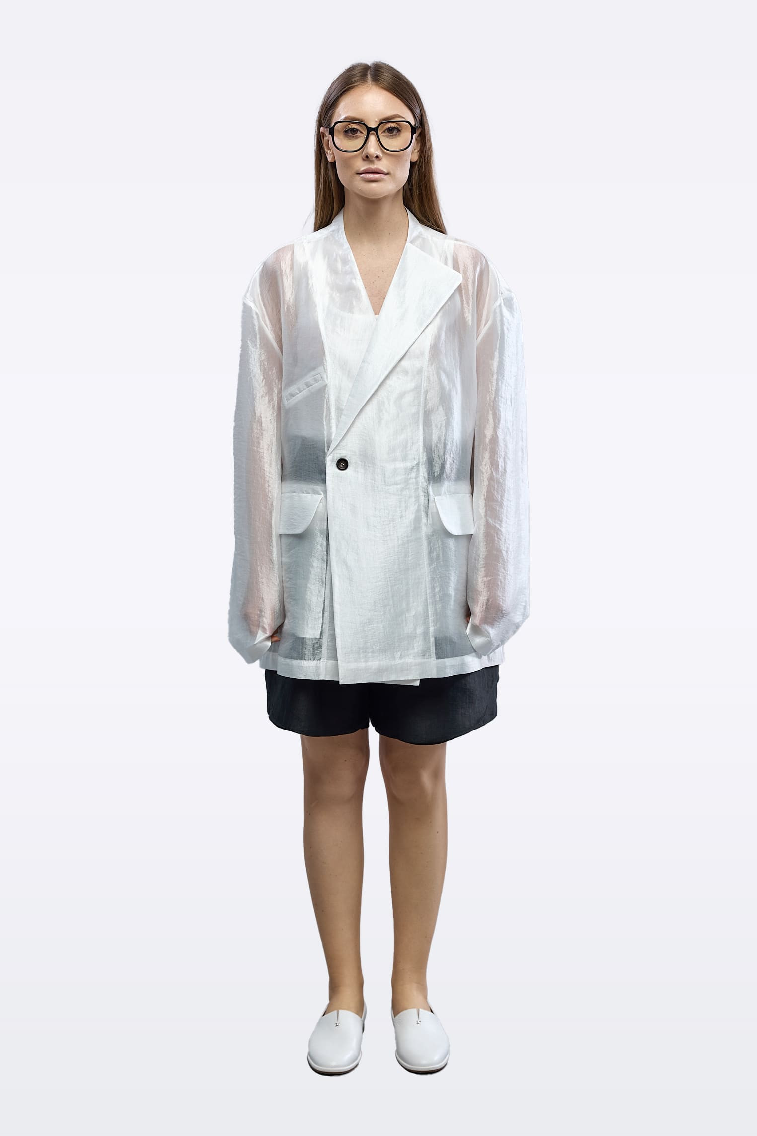 Jacket white J0071/Cupro