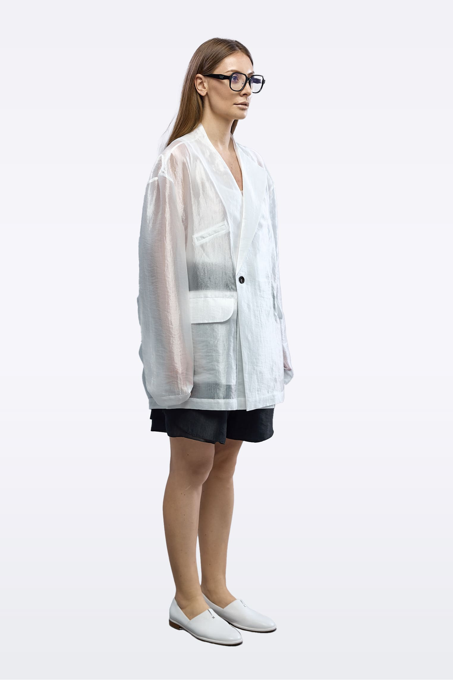 Jacket white J0071/Cupro
