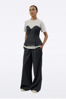 Gray corset A0074/Wool blend