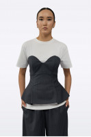 Gray corset A0074/Wool blend