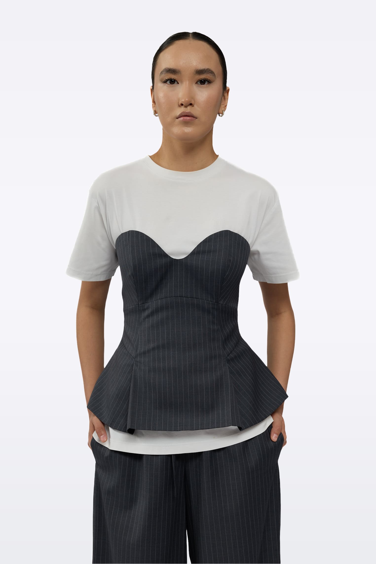 Gray corset A0074/Wool blend