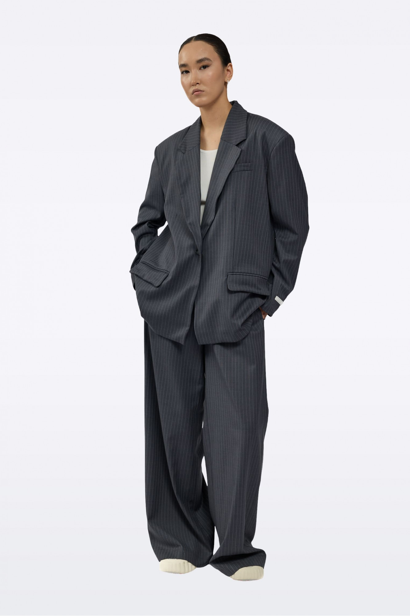 Gray blazer J0084/Suit fabric