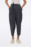 Gray striped trousers P0096/Wool