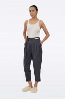 Gray striped trousers P0096/Wool