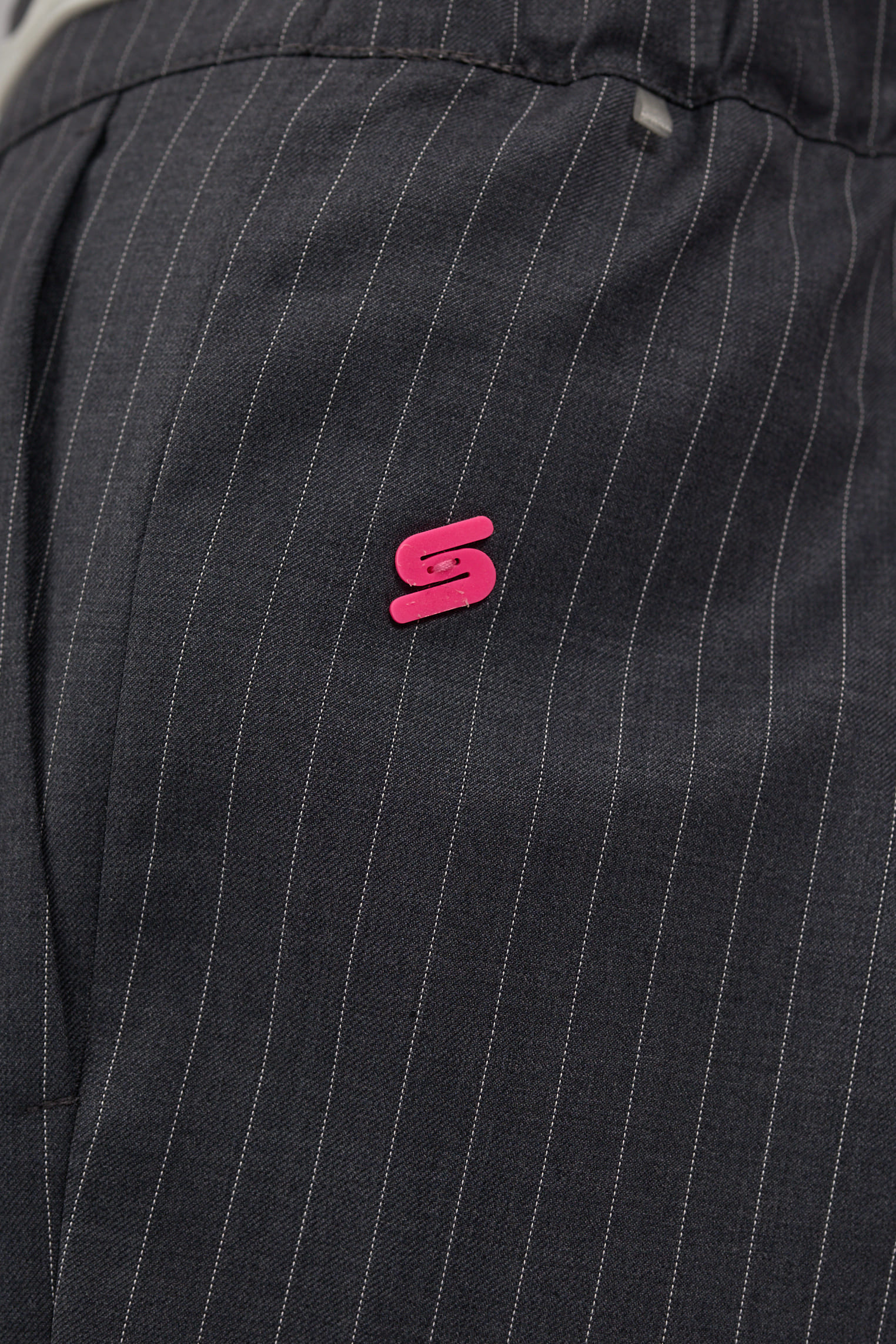 Gray striped trousers P0096/Wool
