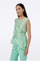 Mint green top T0237/Cupro