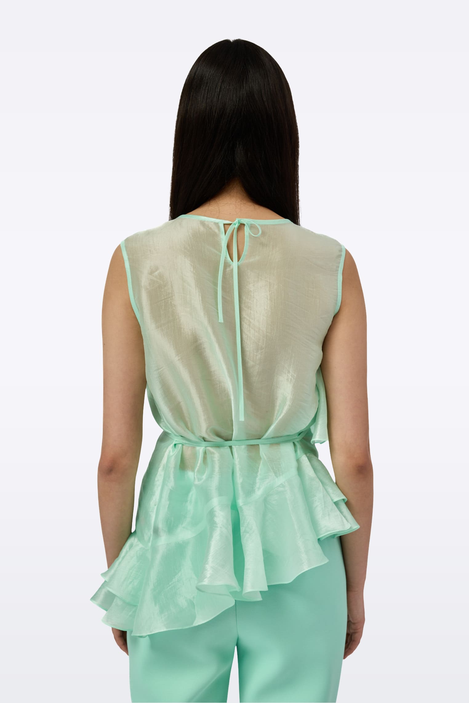 Mint green top T0237/Cupro