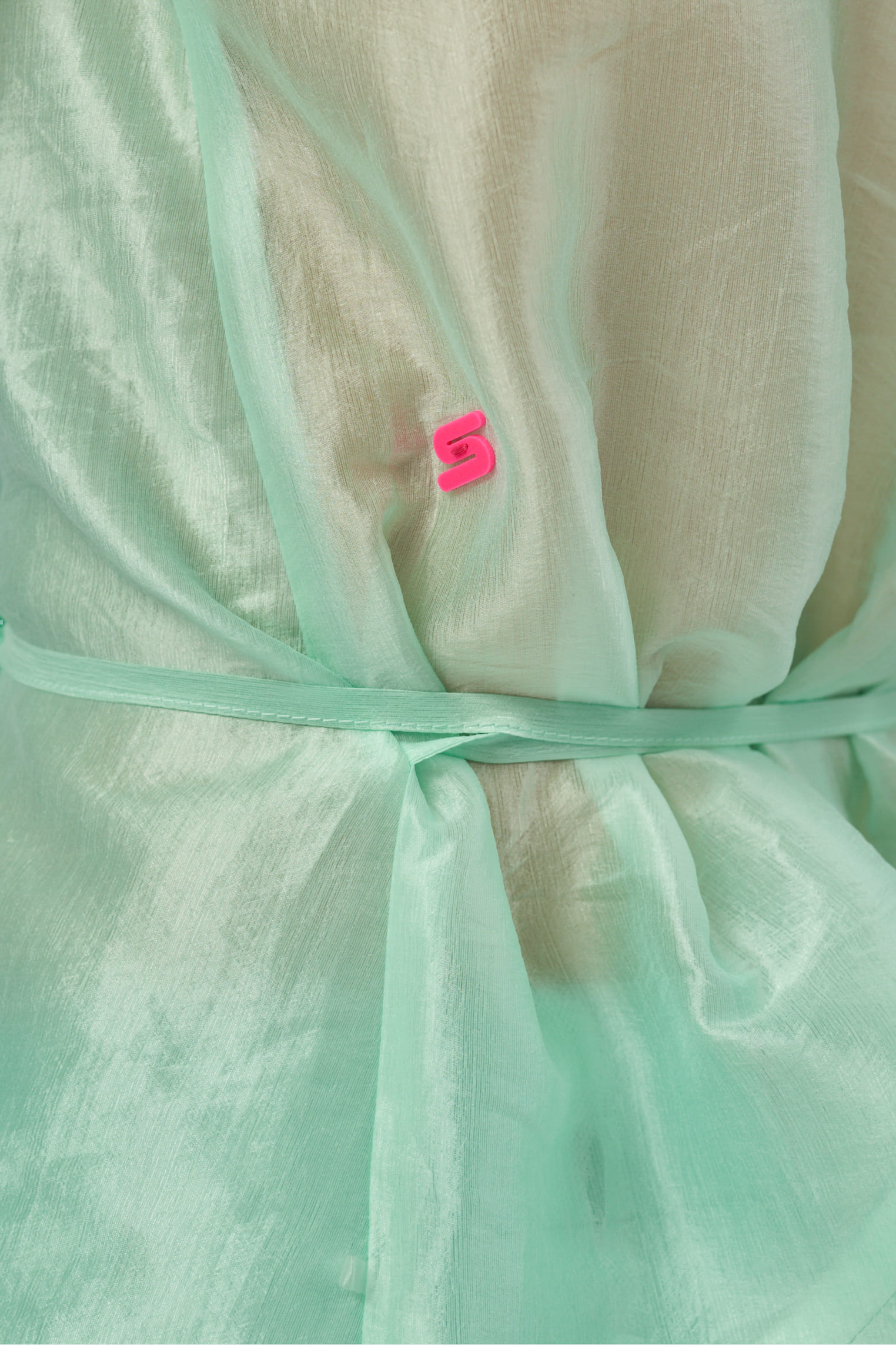 Mint green top T0237/Cupro