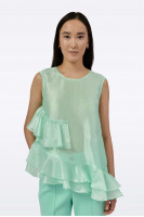 Mint green top T0237/Cupro