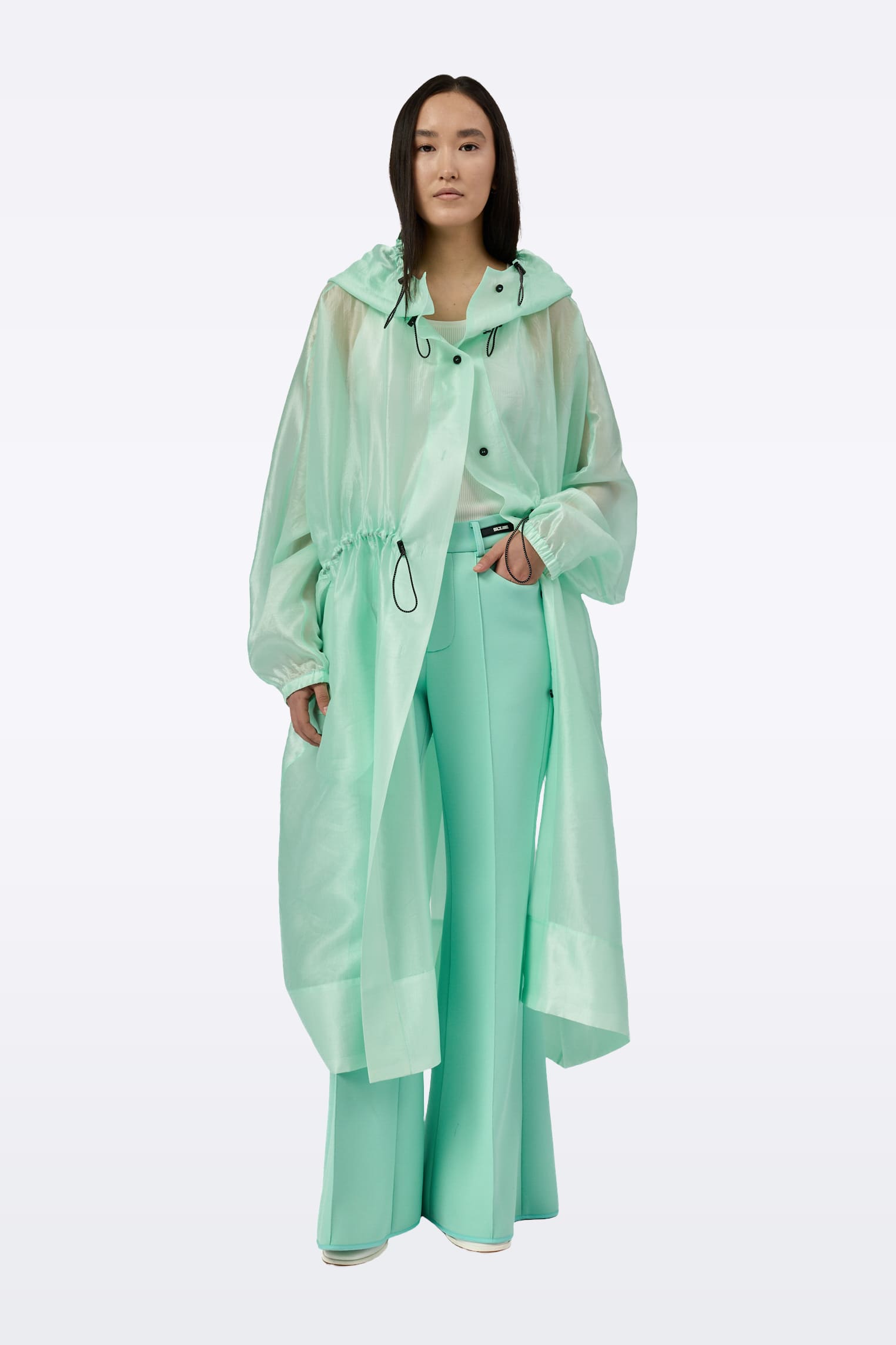 Mint green parka C0083/Cupro