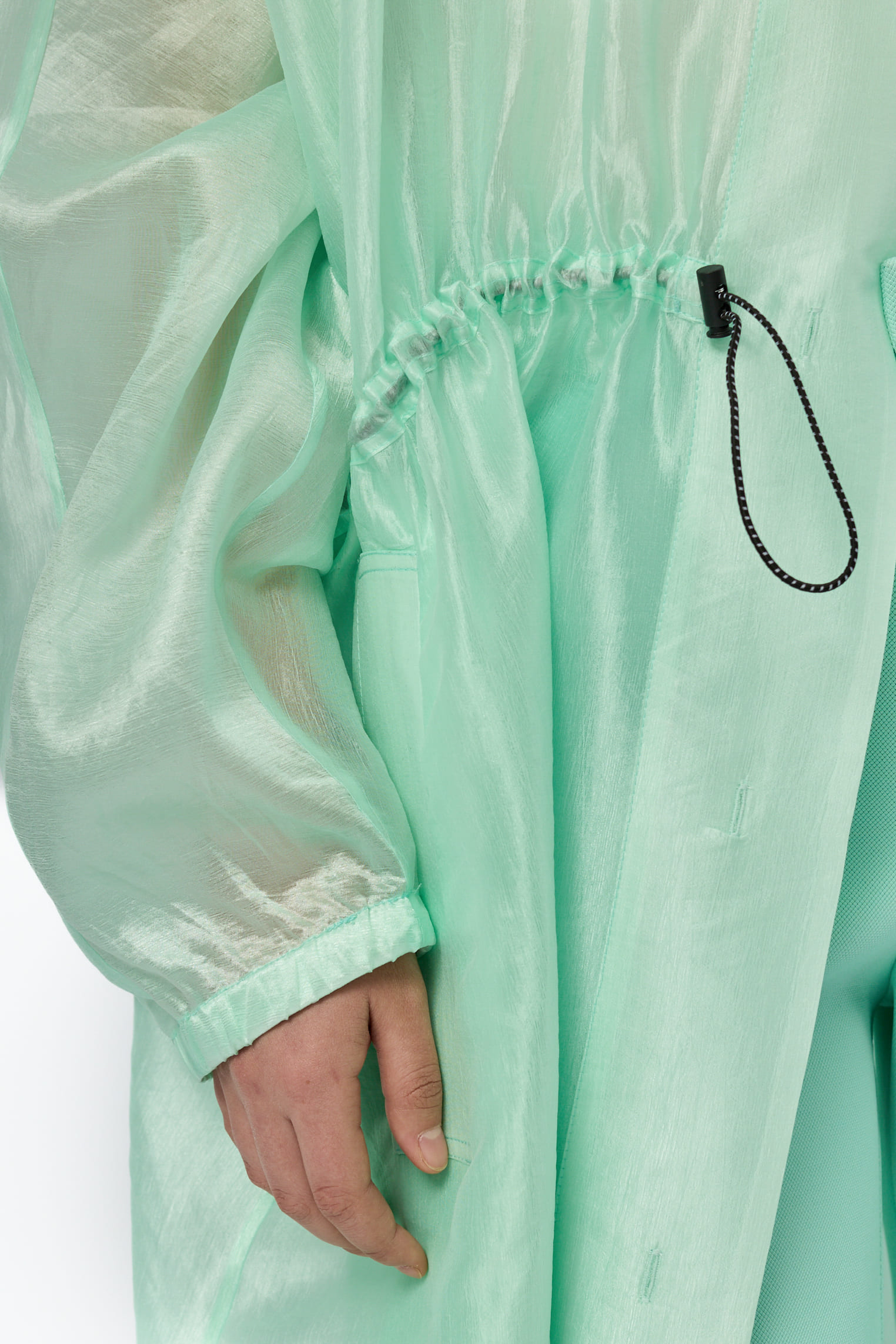 Mint green parka C0083/Cupro